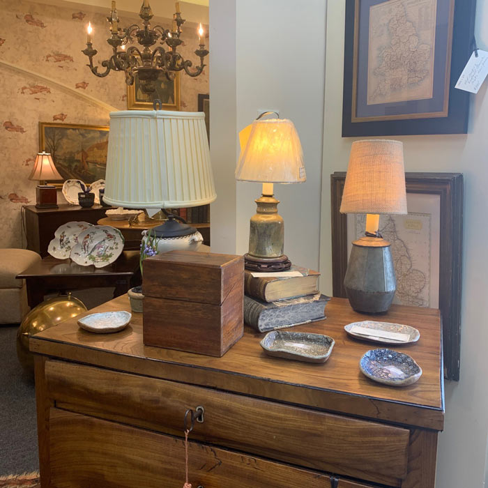 antique furniture on display for resale